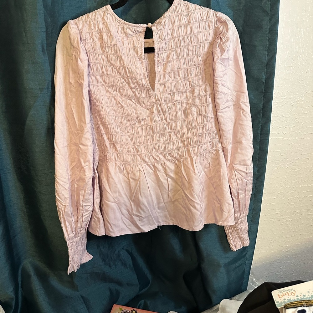 Universal Threads lavender Long Sleeve Blouse - Picture 4 of 4